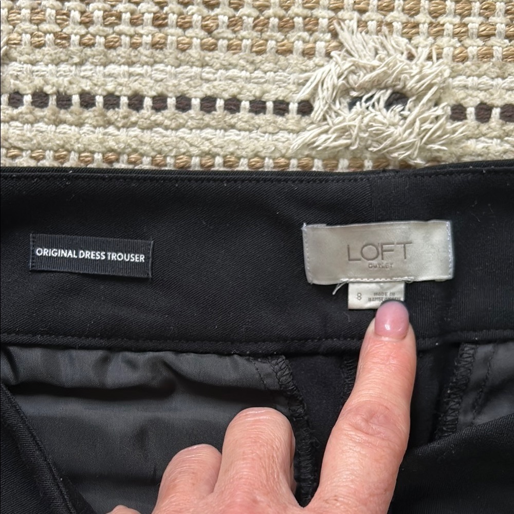 LOFT Black Tailored Trousers Classic Style - Picture 2 of 4